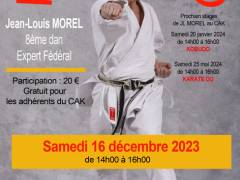 Stage 100 % KOBUDO le 20 janvier 2024 de 14h00 à 16h00 dirigé par Jean-Louis MOREL